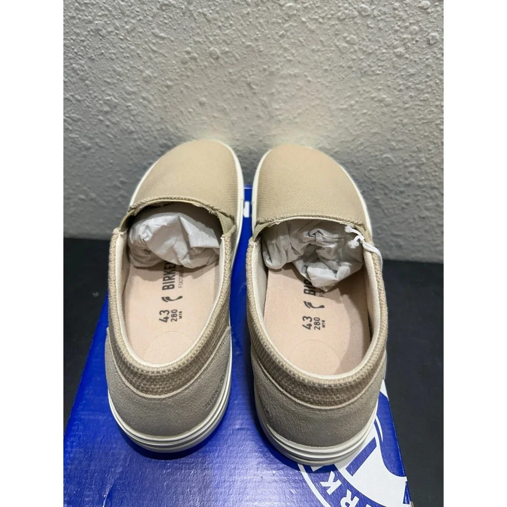 Birkenstock Oswego Textile Mixed Leather Sandcastle EU 43 US M10 Mens